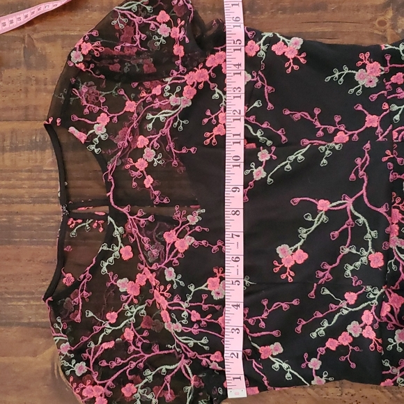 Adrianna Papell Embroidered Floral Desss - Picture 7 of 11